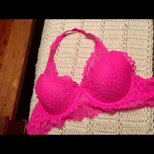 Hot Pink Halter Bra by Pink
